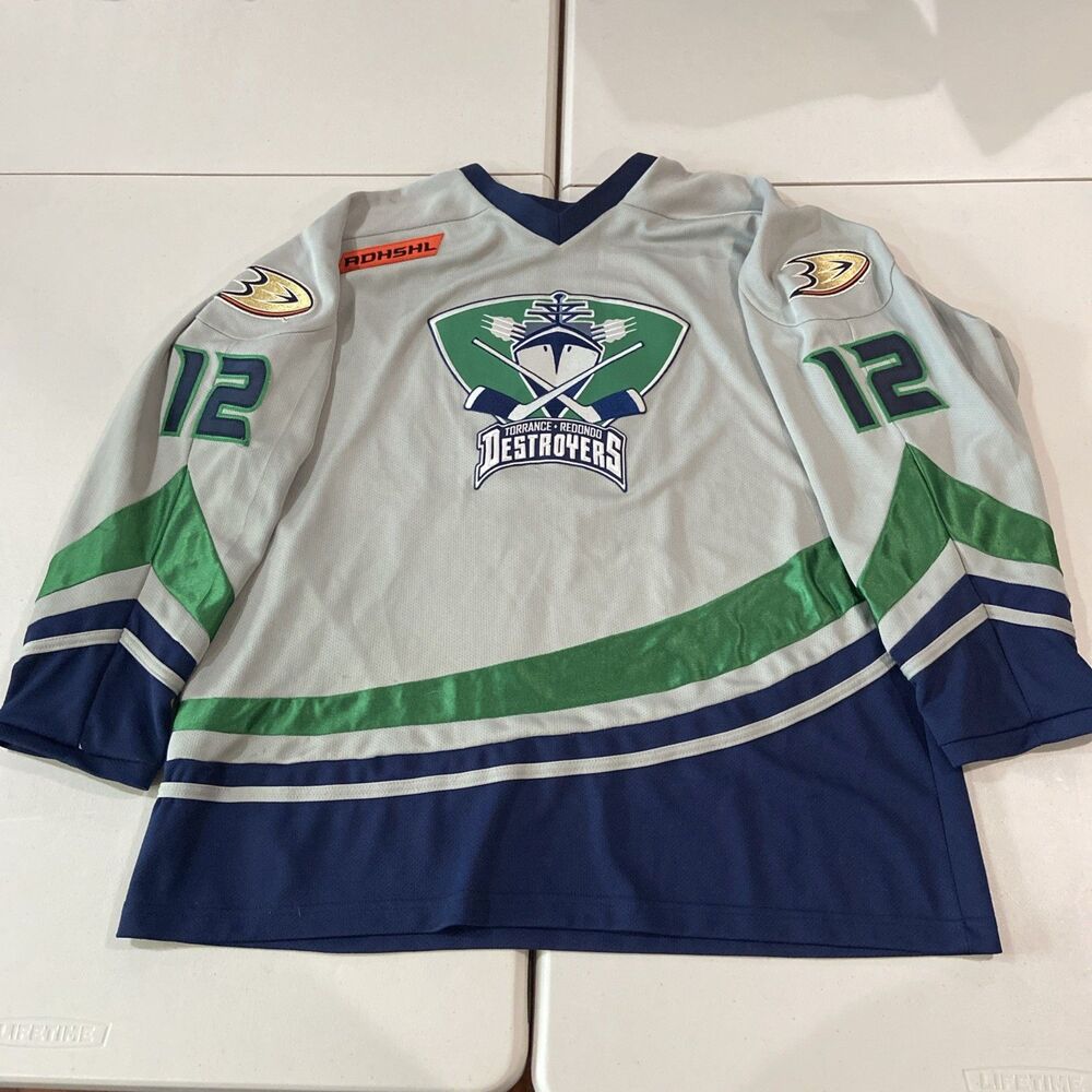 Torrance Redondo Destroyers Hockey Jersey Anaheim Ducks Johnson XL